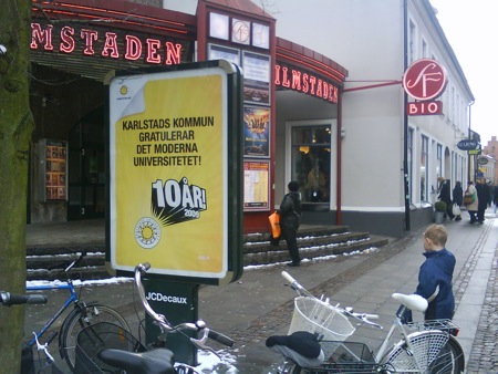 Karlstad gör reklam för sitt universitet, Lund vårvintern 2009
